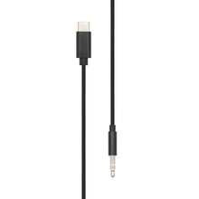 Linocell USB-C til 3,5 mm kabel 1 m sort, USB-C han til 3,5 mm jack han med indbygget DAC.