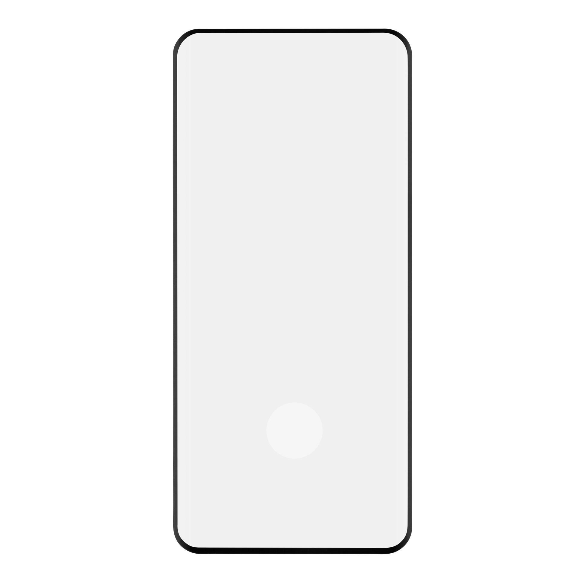 Linocell Elite Extreme Curved skærmbeskyttelse til Galaxy S20, hærdet glas, afrundede hjørner, sort skærm, rund hjemknap.