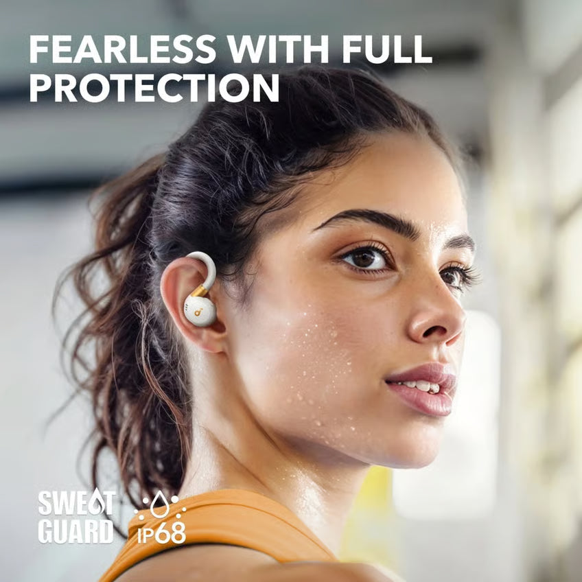 Soundcore Sport X20 trådløse høretelefoner med støjreduktion, Hvid