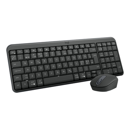 Logitech MK250 trådløst tastatur og mus i sort med nordisk tastaturlayout.