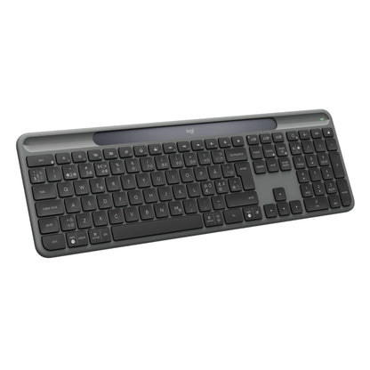 Logitech Signature Slim Solar+ trådløst tastatur med solcellepanel og nordisk tastaturlayout.
