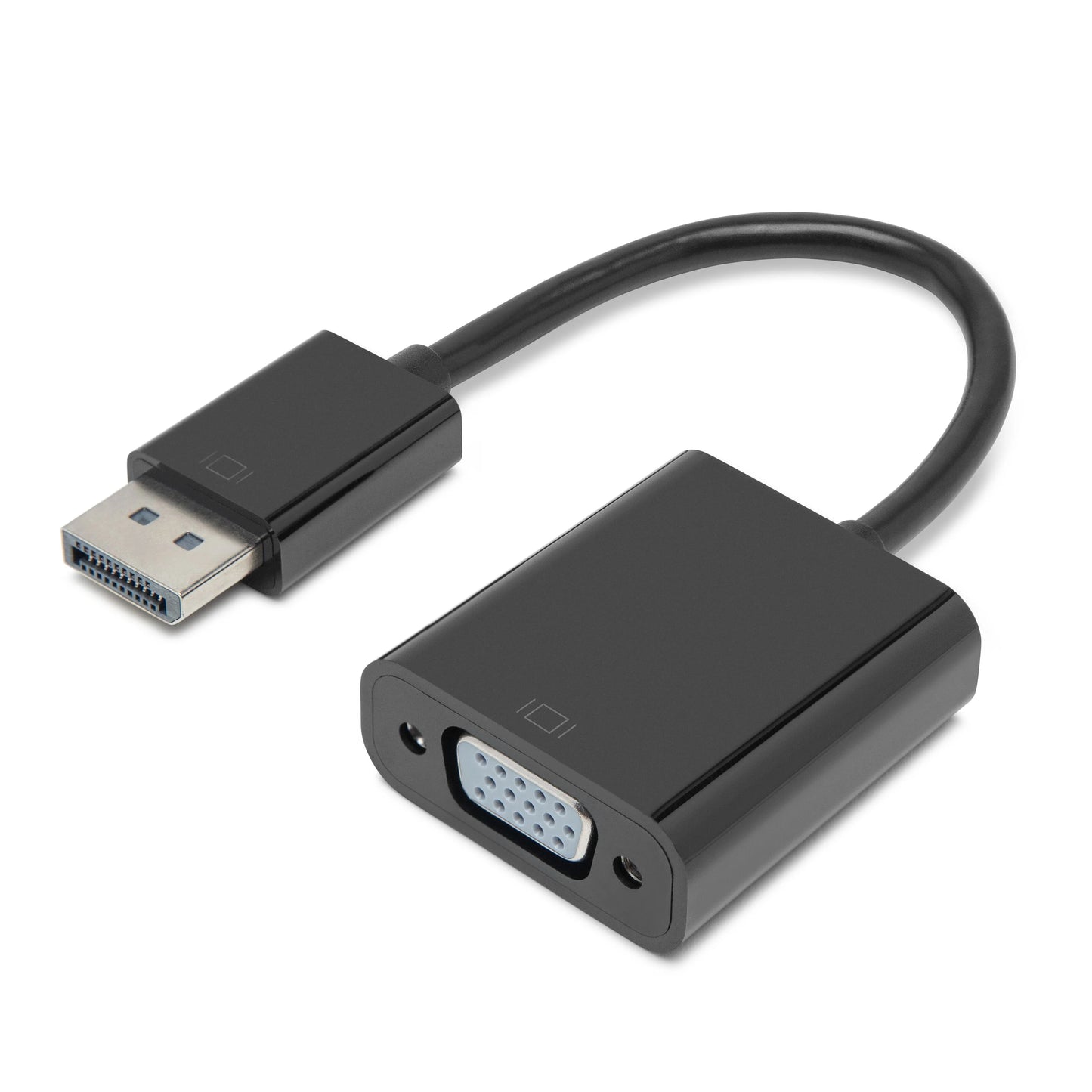 DisplayPort til VGA-adapter sorterer kabel med DisplayPort stik og VGA port, passer til DisplayPort enhed og VGA skærm/projektor.