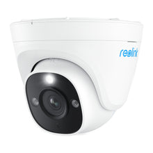 REOLINK P334 Dome 4K-overvågningskamera, hvid med sort linseområde, to sensorer, lille LED-lys, IP67.