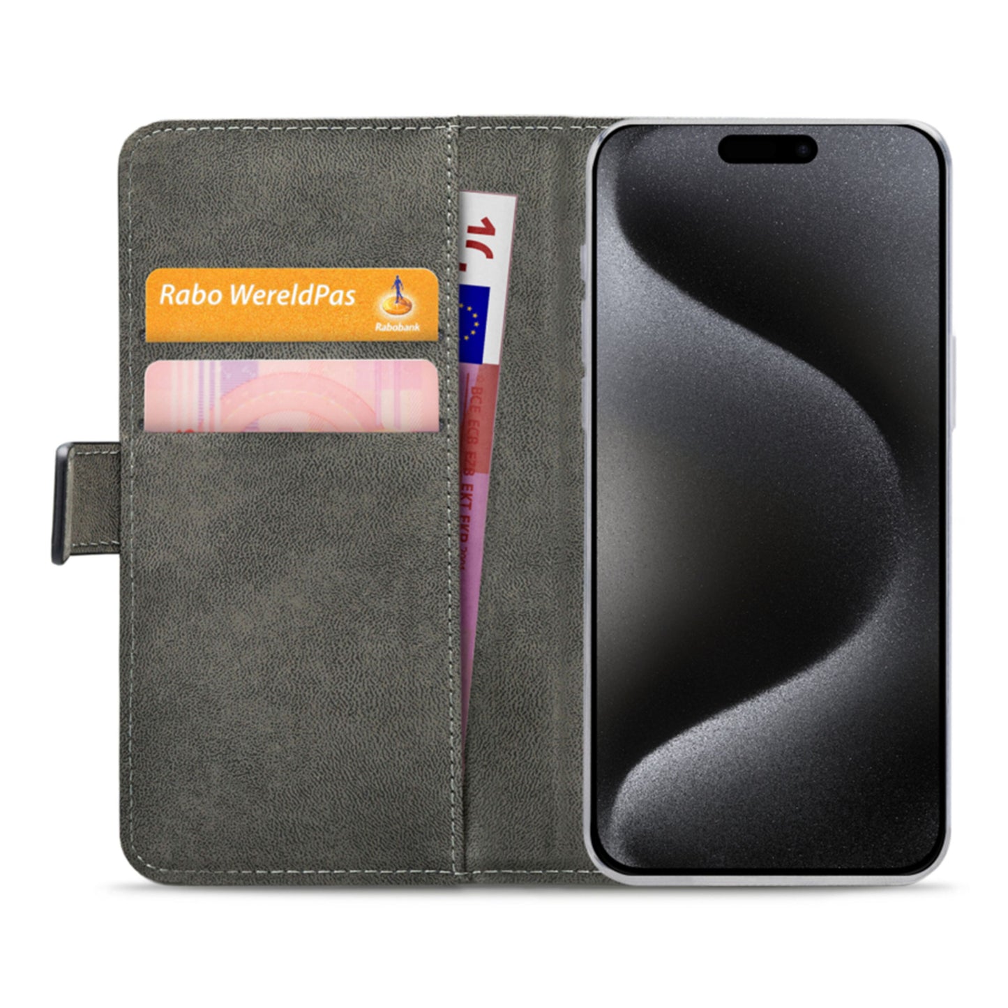 Mobilize Classic Gelly Wallet Book Case til iPhone 15 Pro Max, Sort