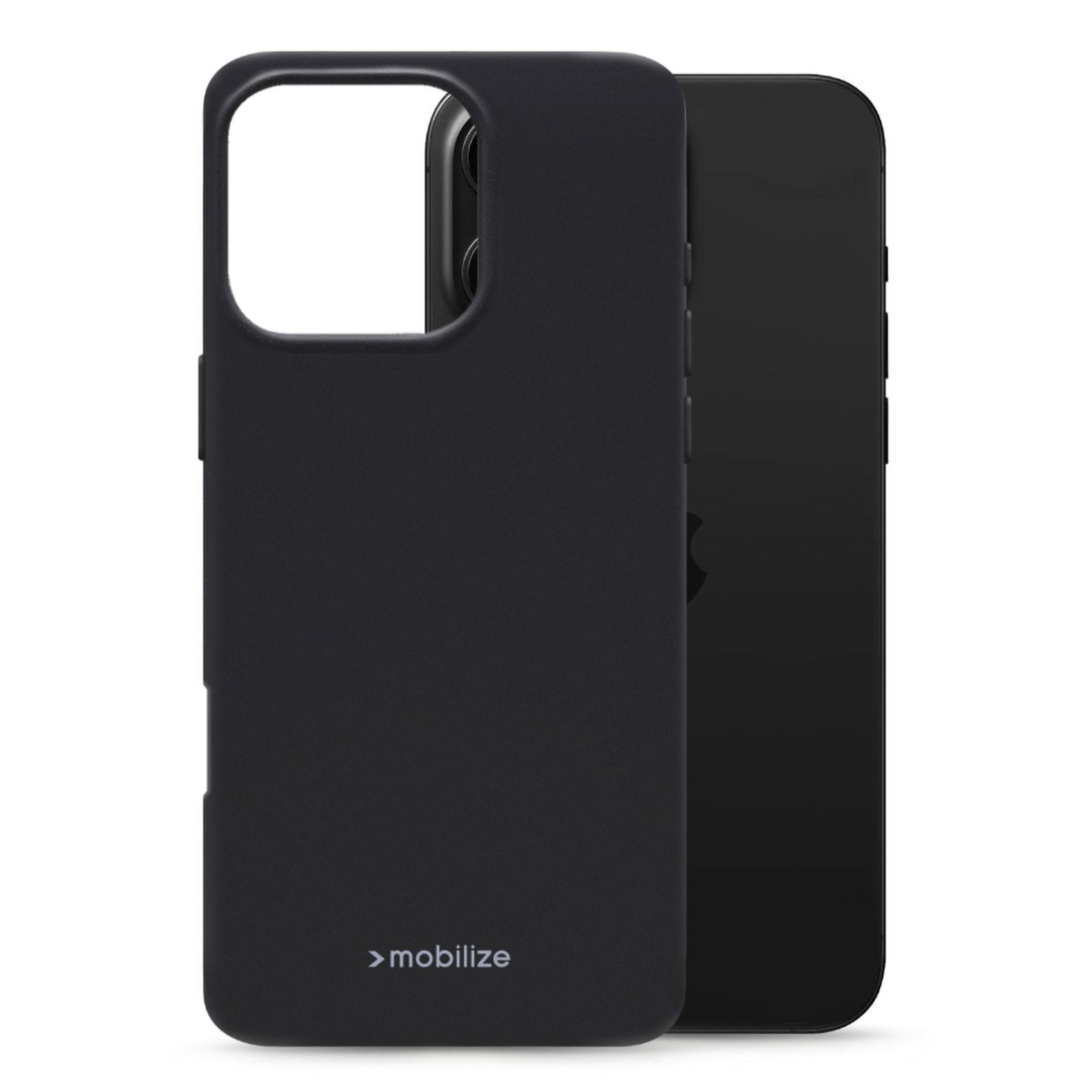 Mobilize Rubber Gelly Case til iPhone 16 Pro Max, Sort