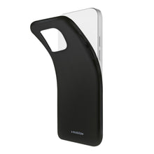 IPhone 16 Pro Max i hvid med sort stødabsorberende TPU-cover, »mobilize«-logo, synlige sideknapper og kameraudskæring.