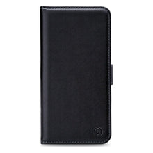 Klassisk Gelly Wallet-bogetui til iPhone X/Xs i sort PU-læder, diskret logo nederst til højre, synlige sømme, MagSafe-kompatibel.