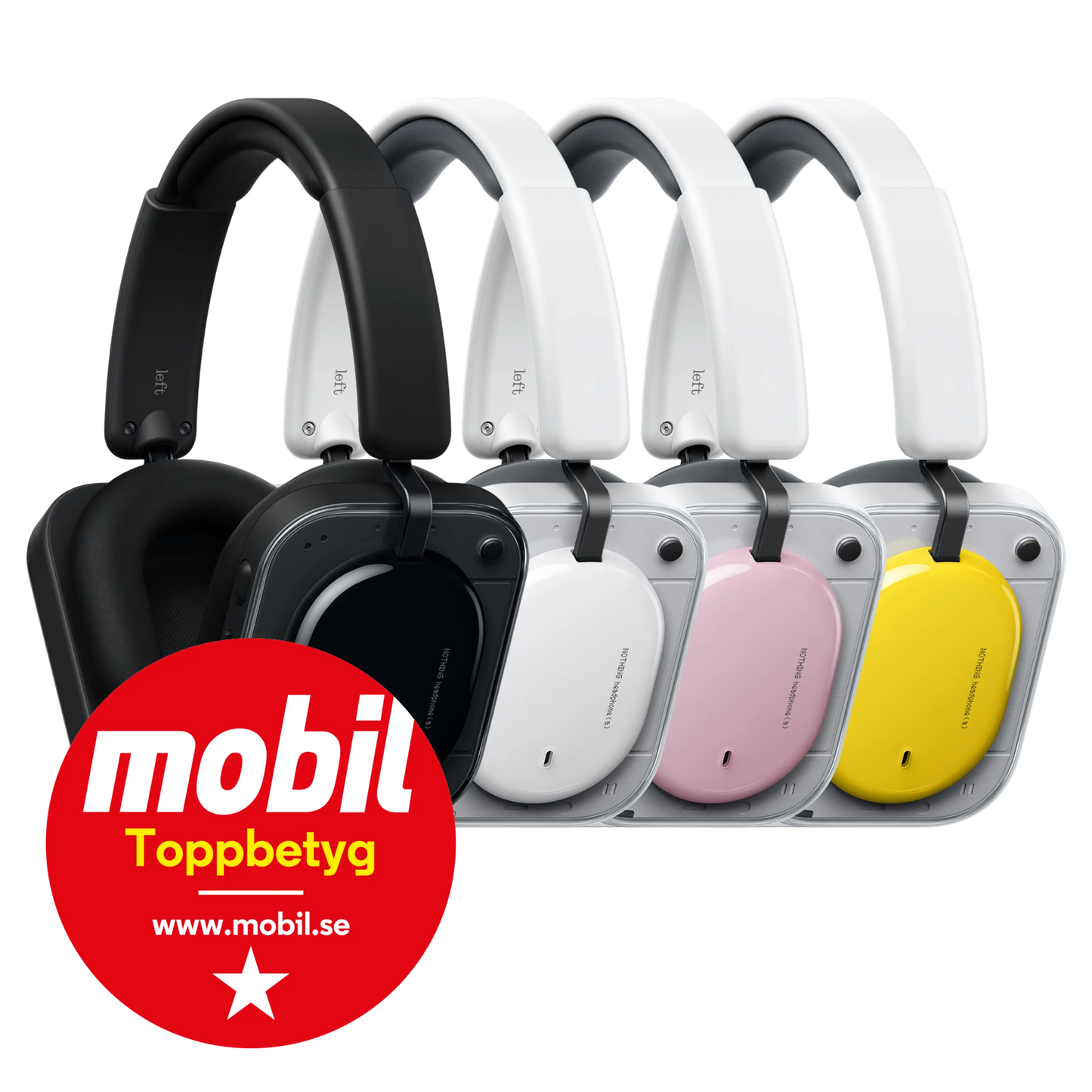 Nothing Headphone (a) trådløse over-ear-hovedtelefoner, Gul