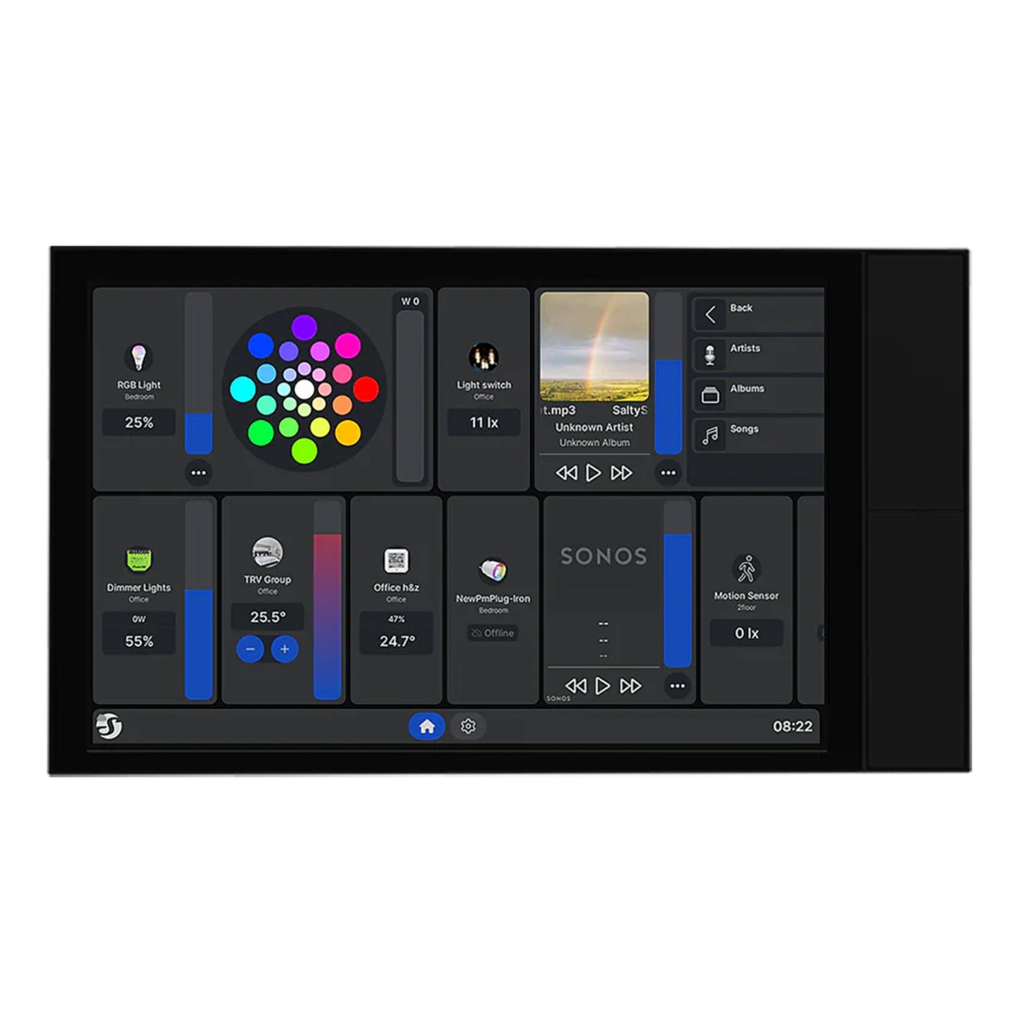 Shelly Wall Display XL smart kontrolpanel, Sort