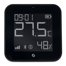 SHELLY Shelly BLU HT Display ZB klimasensor, sort, digitalt display med klokkeslæt 09:01, 27,5 °C, 48  luftfugtighed, Zigbee 3.0.