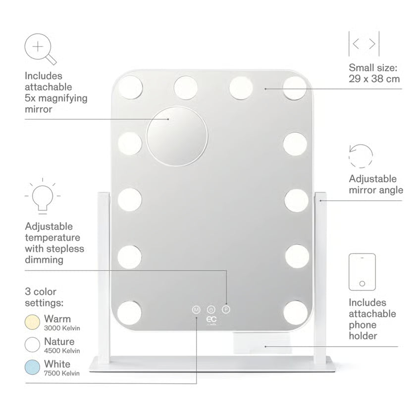 Wilfa Shine sminkespejl med LED-belysning