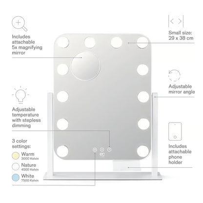 Wilfa Shine sminkespejl med LED-belysning