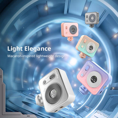 SmallRig Vibe P108 Pro mini-LED-videolampe i hvid, lyserød, mint og blå, RGBWW, CRI 95+, 2500–6500 K.
