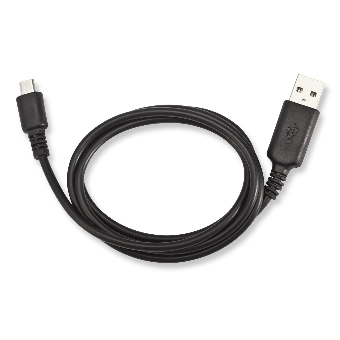 Linocell Micro-USB-kabel 2 m sort med USB-A til micro-USB-stik, leveres løst oprullet.