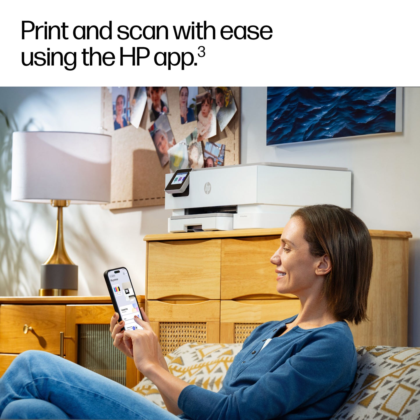 HP Envy Photo 7230 alt-i-en-printer hvid, trådløs smartphone-print og scanning, automatisk dobbeltsidet print.