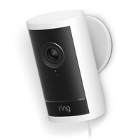 Ring Outdoor Cam Pro Plug-in - Retinal 4K overvågningskamera, Hvid