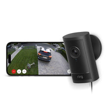 Ring Outdoor Cam Pro Plug-in - Retinal 4K overvågningskamera, Sort