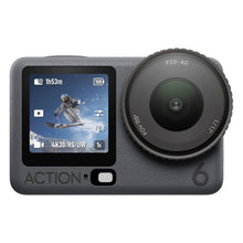 DJI Osmo Action 6 Standard Combo actionkamera med bred linse og skærm, viser 4K-optagelse og RockSteady 3.0.