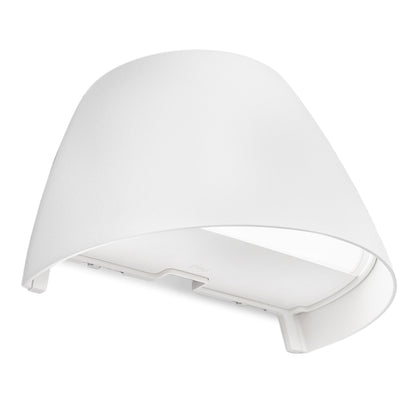 Plejd Smart vægarmatur OUT-02 udendørs, buet lampe, åben bund/cutout, hvid.