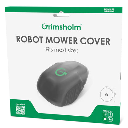 Grimsholm Beskytningsovertræk til robotplæneklipper One Size, grøn/hvid emballage med "Passer de fleste størrelser.