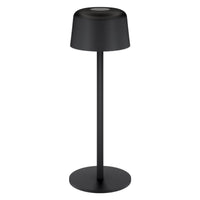 Trådløs LED-bordlampe 25 cm, Sort