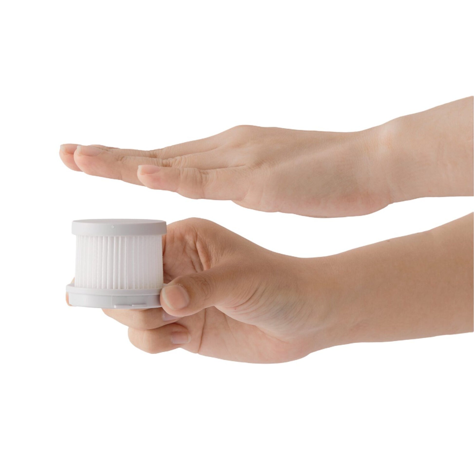 Xiaomi Støvmide Støvsuger 2-filter 2-pak, cylindrisk filter vises i hånd, passer til Xiaomi Dust Mite Vacuum Cleaner 2.