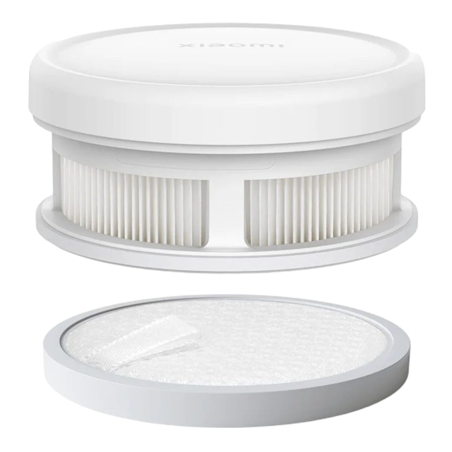 Xiaomi støvsuger G20 Lite filter sæt rundt hvidt filter med fin folder og cirkulært netcover vaskbart.