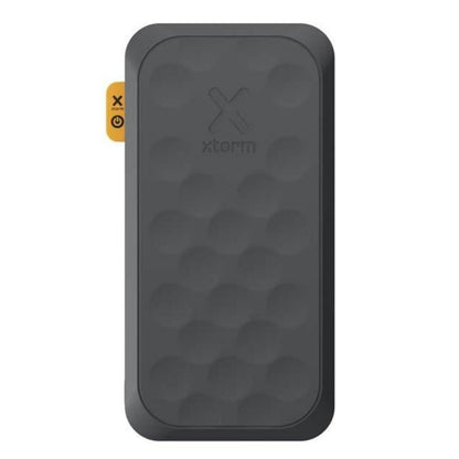 Xtorm Powerbank Fuel Series 5 20000mAh 35W sort, dimpled overflade, gul strøm-tap, USB-C PD-port.