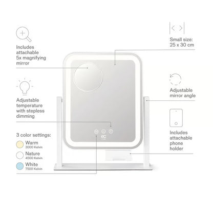 Wilfa EC Glowing sminkespejl 25 cm
