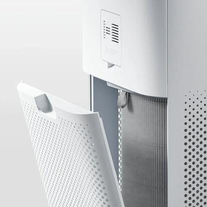 Xiaomi Smart Luftrenser 6 Filter, front åbnet, synligt cylinderfilter og perforerede lufthuller.