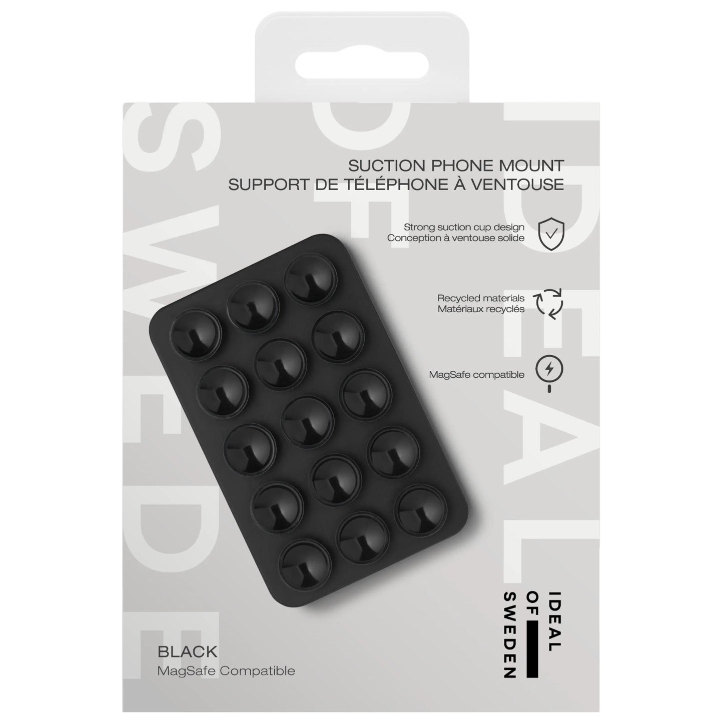 IDEAL OF SWEDEN MagSafe Suction Phone Mount – mobilholder med sugefæste, Black