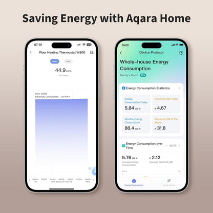 Aqara Floor Heating Thermostat W500, Hvid