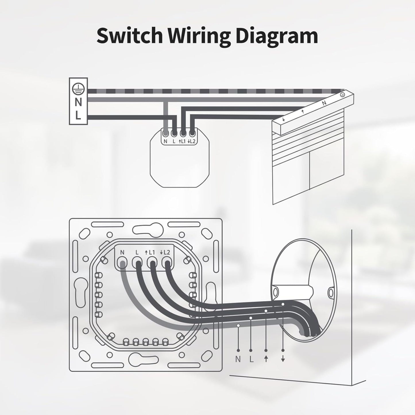 Aqara Shutter Switch H2 EU til rullegardiner og persienner