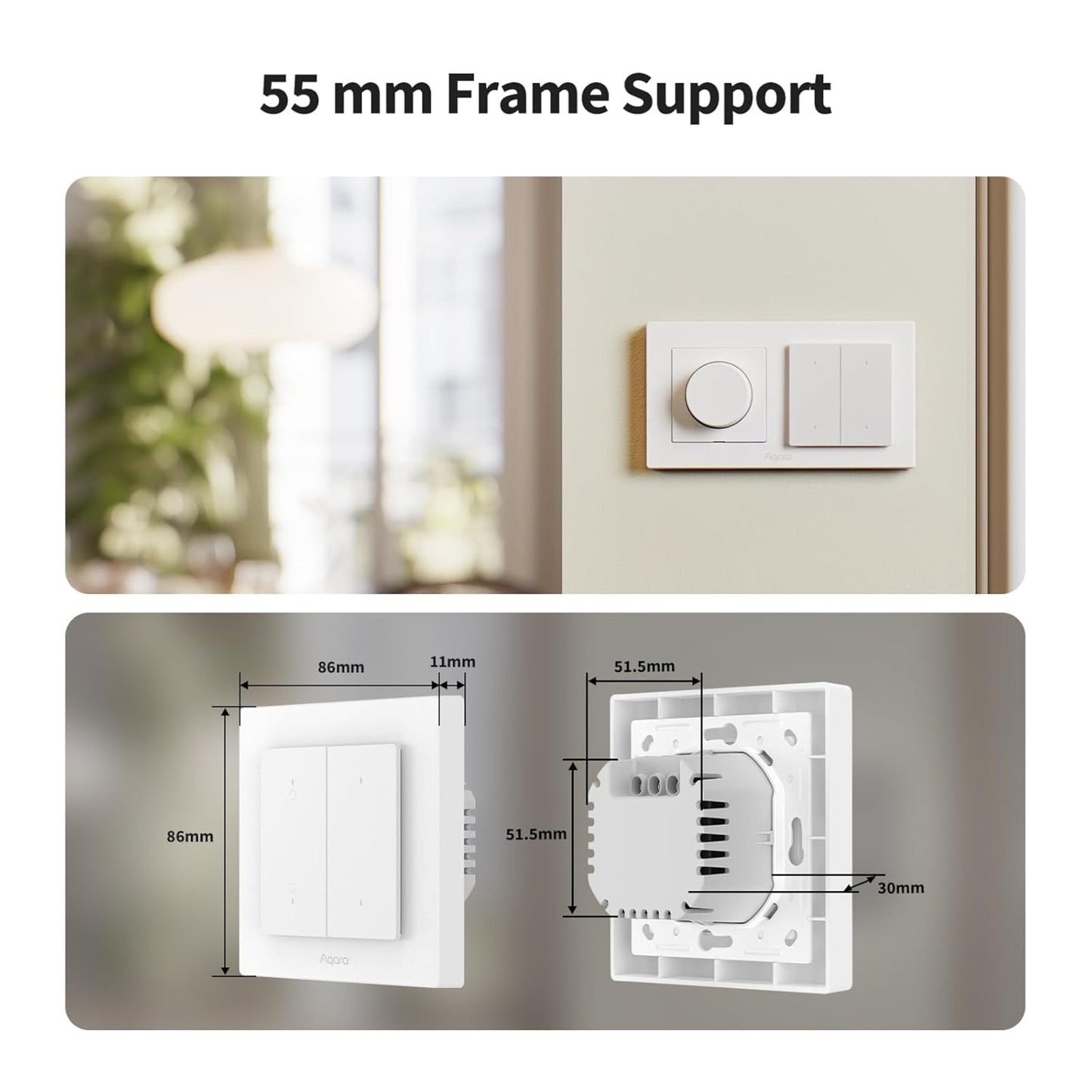 Aqara Shutter Switch H2 EU til rullegardiner og persienner