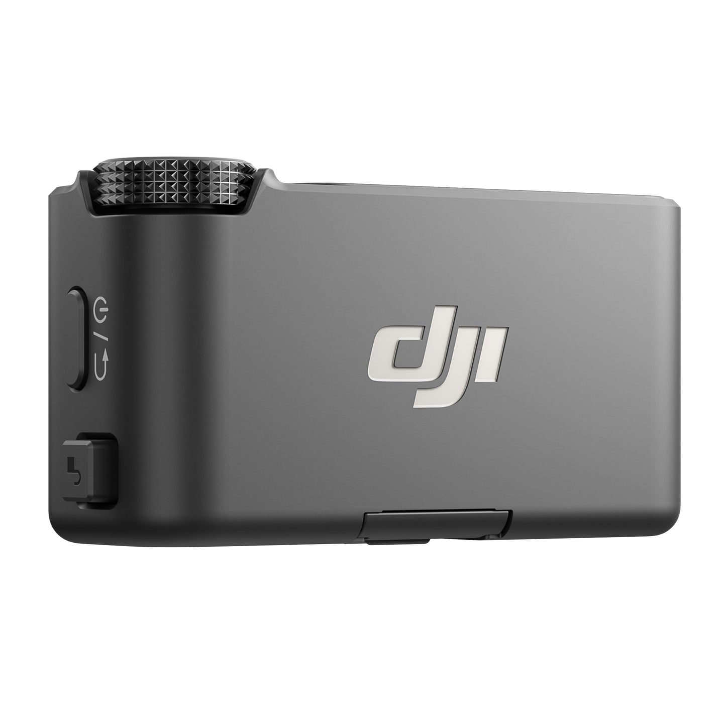 DJI Mic 3 Receiver trådløs mikrofonmodtager 1 RX, sort, rektangulær med tekstureret drejehjul, to sideknapper og DJI-logo.