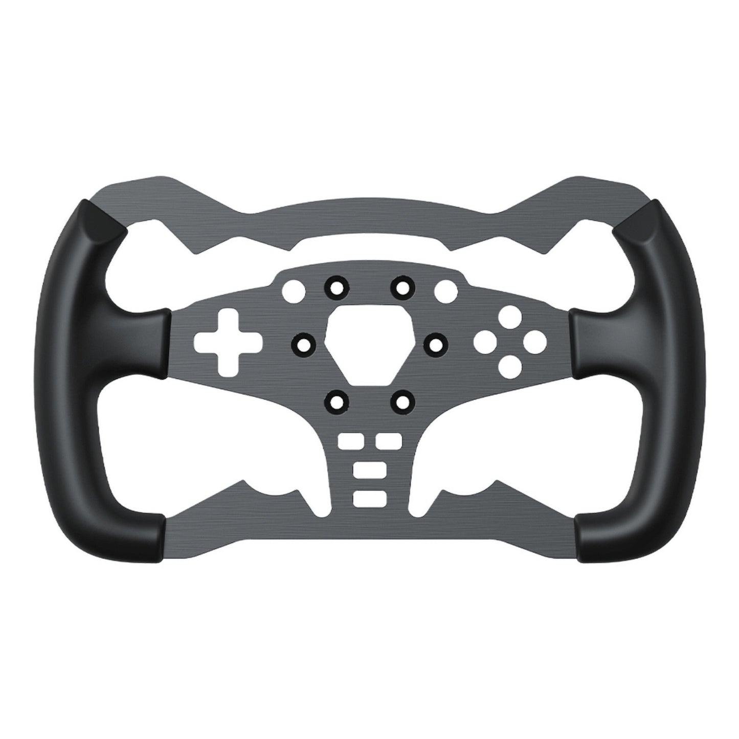 MOZA Racing ES Formula Hjulfælg Mod 28 cm sort/grå, ergonomisk greb, flere knapudskæringer, central montering.