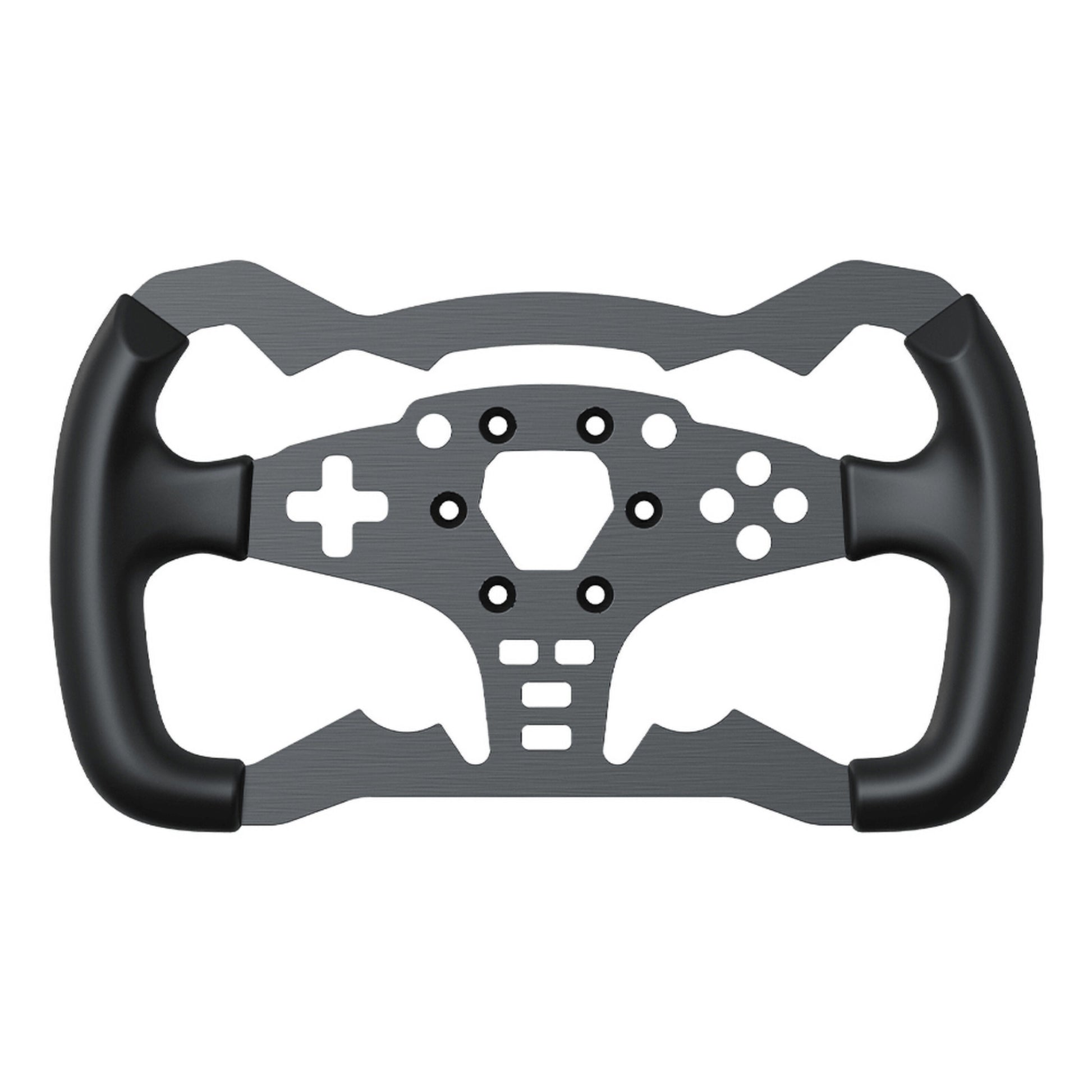 MOZA Racing ES Formula Hjulfælg Mod 28 cm sort/grå, ergonomisk greb, flere knapudskæringer, central montering.