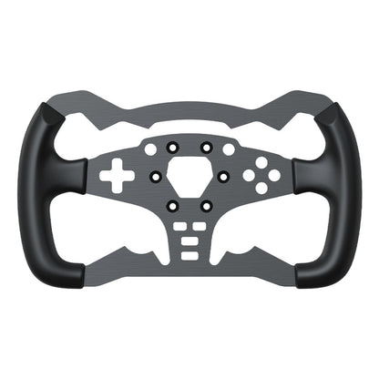 MOZA Racing ES Formula Hjulfælg Mod 28 cm sort/grå, ergonomisk greb, flere knapudskæringer, central montering.