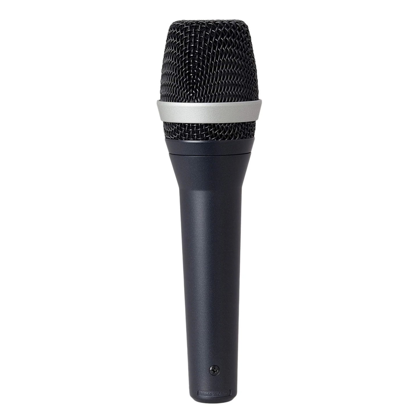 AKG D5 sort dynamisk sangmikrofon med superkardioid karakteristik, meshgrill og sølvbånd ved toppen.