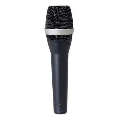AKG D5 sort dynamisk sangmikrofon med superkardioid karakteristik, meshgrill og sølvbånd ved toppen.