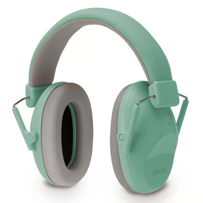 ALECTO BV73 over-ear-høreværn til børn i mintgrøn/grå, støjdæmpende, polstret hovedbøjle og justerbare ørekopper.