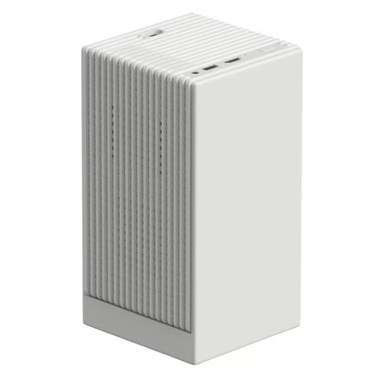 WANBO Cube 2 Pro smartprojektor, hvid, rektangulær med ribber, små huller, porte og knapper på oversiden, Full HD, Android TV 11.