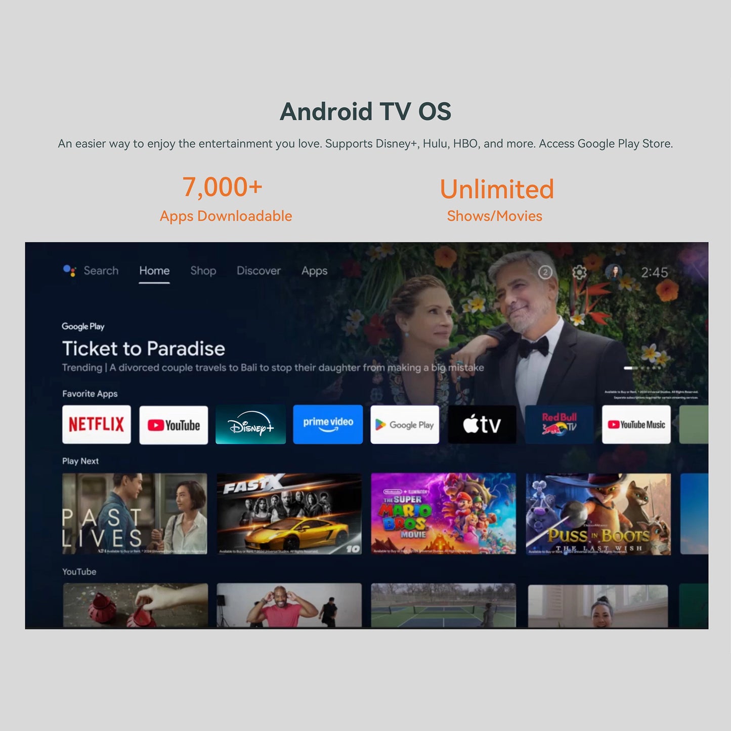 Wanbo bærbar projektor med Android TV og 360° gimbalstativ