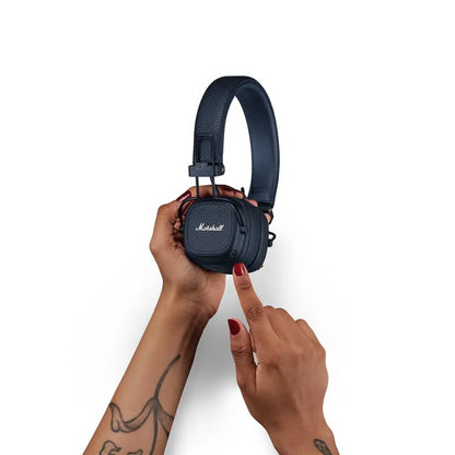 Marshall Major V trådløse on-ear-høretelefoner, Midnight Blue