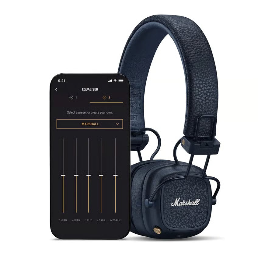 Marshall Major V trådløse on-ear-høretelefoner, Midnight Blue