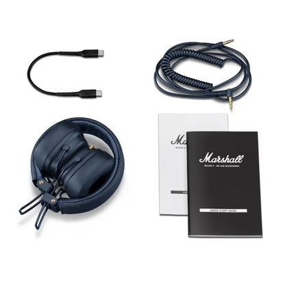 Marshall Major V trådløse on-ear-høretelefoner, Midnight Blue