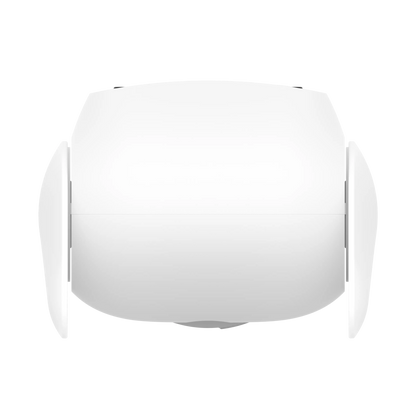 Eufy C31 overvågningskamera med 360° panorering, hvid, AI-sporing, vinkel set ovenfra.