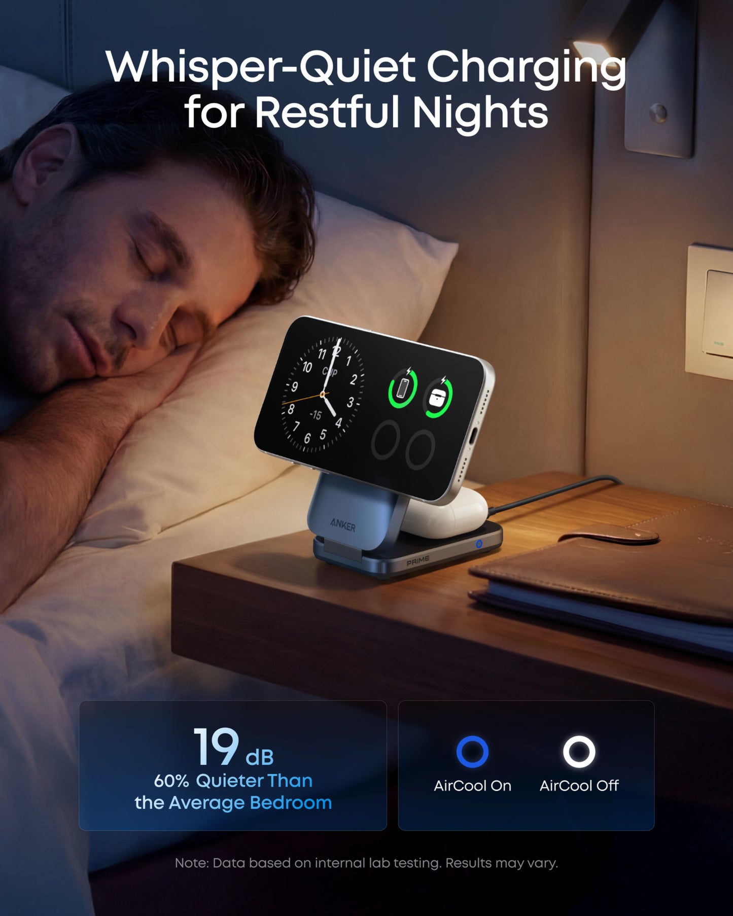 Anker Prime Foldable 3-i-1 MagGo-oplader, Sort