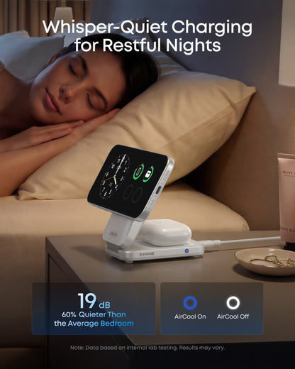 Anker Prime Foldable 3-i-1 MagGo-oplader, Sølv