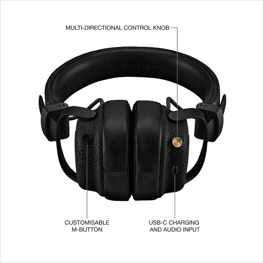 Marshall Milton A.N.C. støjreducerende on-ear-høretelefoner, Sort